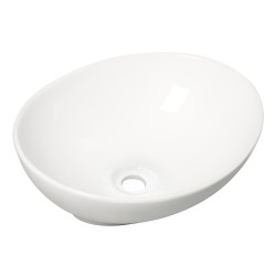 Barco waskom ovaal 40 x 33 x 14,5 cm keramiek glans wit