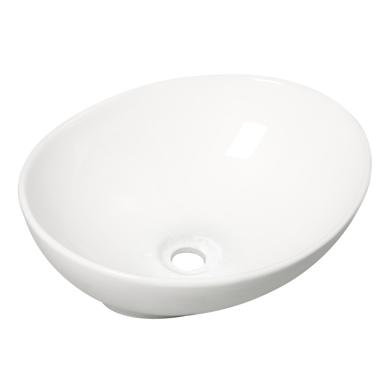 Barco waskom ovaal 40 x 33 x 14,5 cm keramiek glans wit