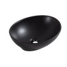 Barco waskom ovaal 40 x 33 x 14,5 cm keramiek mat zwart