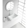 Slide waskom rechthoekig 55 x 35 x 12 cm keramiek glans wit