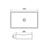 Slide opzetwastafel 65,5 x 39,5 x 13,5 cm glans wit