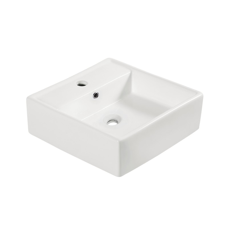 Larx waskom 38,5 x 38,5 x 13 cm keramiek glans wit