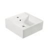 Larx waskom vierkant 41 x 41 x 15 cm keramiek glans wit