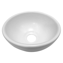 Consilio waskom rond 20 x 9 cm keramiek glans wit
