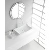 Scala waskom rechthoekig 56 x 37 x 10,5 cm keramiek glans wit