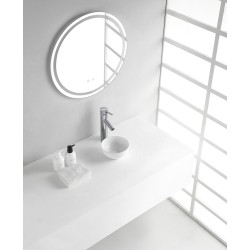 Consilio waskom rond 20 x 9 cm keramiek mat wit