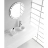 Consilio waskom rond 20 x 9 cm keramiek mat wit