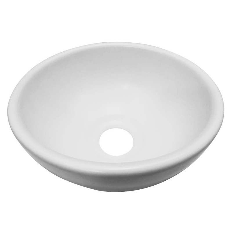 Consilio waskom rond 20 x 9 cm keramiek mat wit