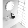 Consilio waskom rond 20 x 9 cm keramiek mat zwart