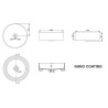 Link waskom rond 40 x 12 cm keramiek glans wit