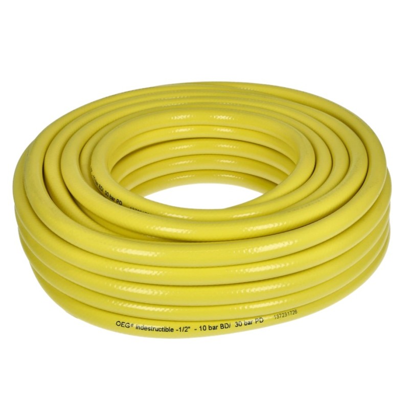 Silvertec tuinslang / waterslang robuust 3- laags geel 25 mtr. 1/2"