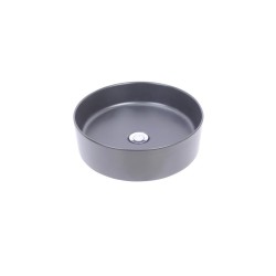Link waskom rond 40 x 12 cm keramiek mat zwart