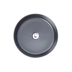 Link waskom rond 40 x 12 cm keramiek mat zwart