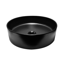 Link waskom rond 40 x 12 cm keramiek mat zwart