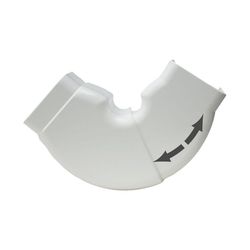 Canalit Beweegbare platte bocht 65 x 50 mm wit