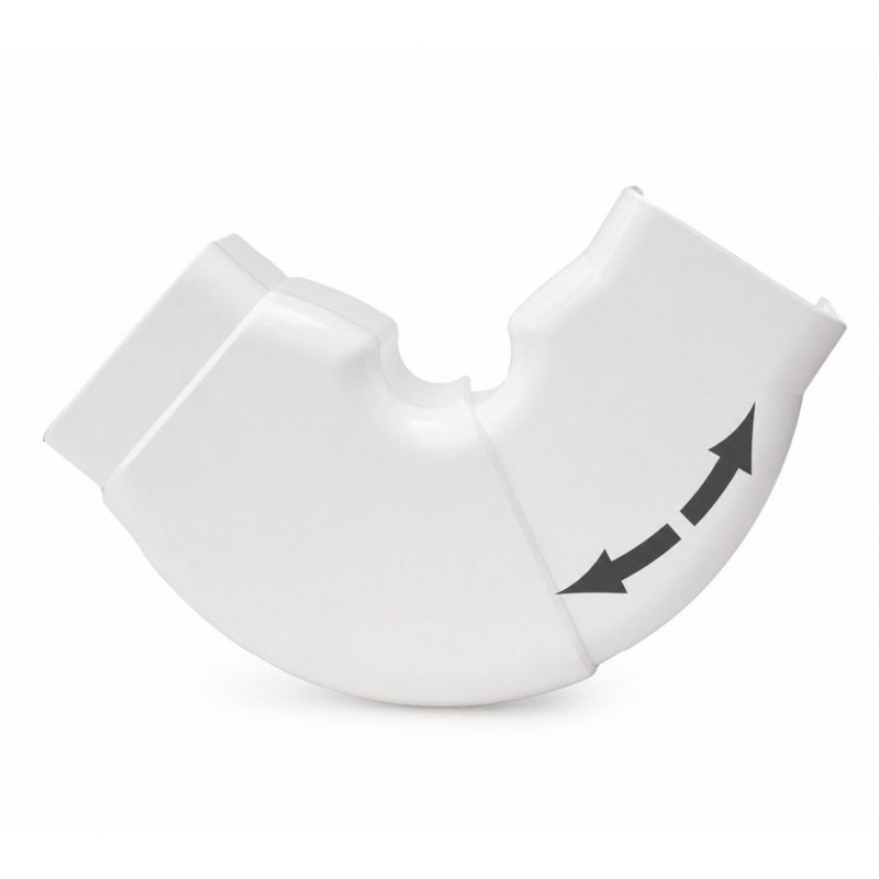 Canalit Beweegbare platte bocht 125 x 75 mm wit
