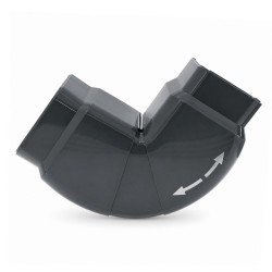 Canalit Beweegbare platte bocht 125 x 75 mm antraciet