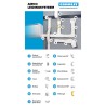 Canalit Platte bocht 125 x 75 mm wit
