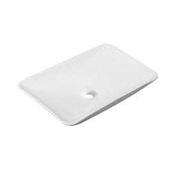 Karé waskom rechthoekig 58 x 36 x 11,5 cm keramiek glans wit