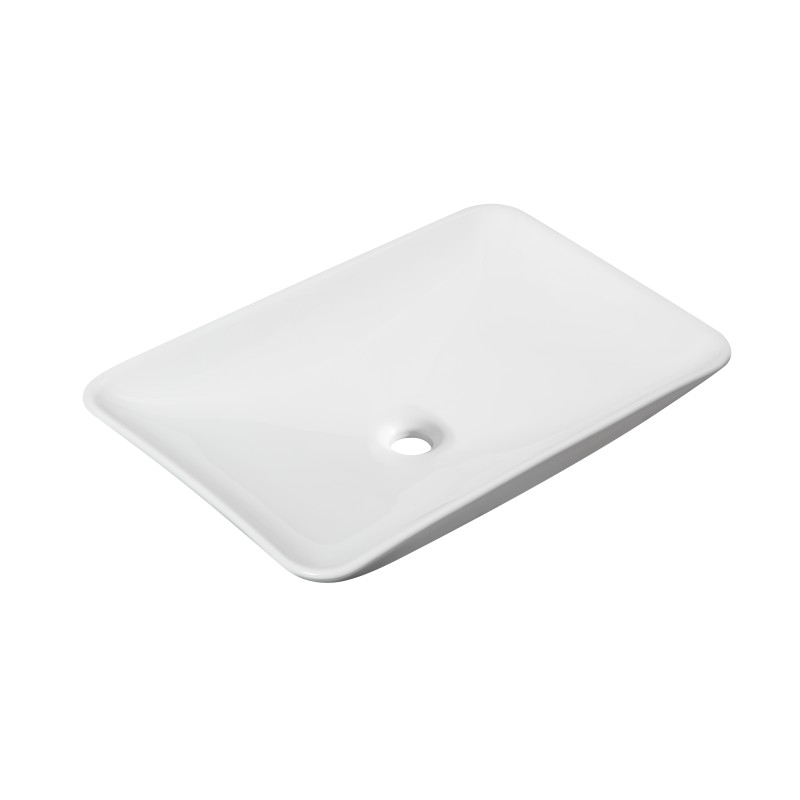 Karé waskom rechthoekig 58 x 36 x 11,5 cm keramiek glans wit