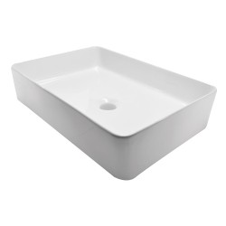 Link opzetwastafel 35 x 50 x 12 cm keramiek glans wit