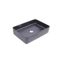 Link opzetwastafel 35 x 50 x 12 cm keramiek mat zwart