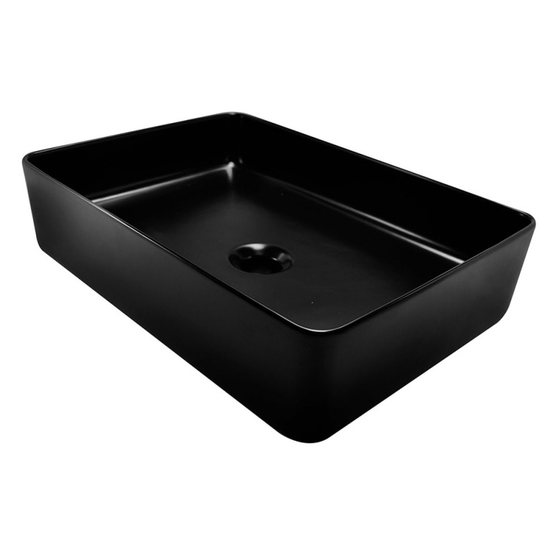 Link opzetwastafel 35 x 50 x 12 cm keramiek mat zwart
