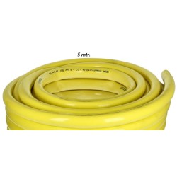 Silvertec tuinslang / waterslang robuust 3- laags geel 5 mtr. 1''
