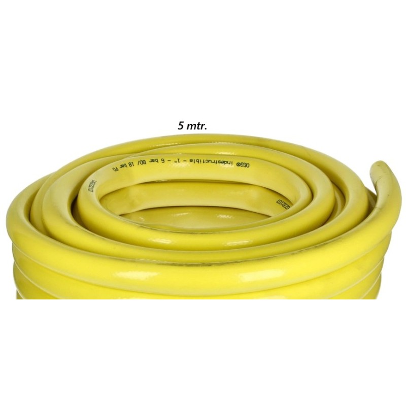 Silvertec tuinslang / waterslang robuust 3- laags geel 5 mtr. 1''