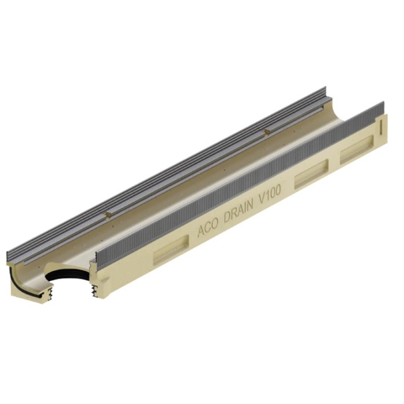 ACO Multiline Sealin HV100E gootelement H100 RVS rand L1000mm OU110