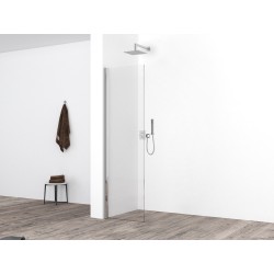 Comfort zijwand met muurprofiel 400 x 2000 x 10 mm nano helder glas/ch