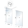 Comfort zijwand met muurprofiel 900 x 2000 x 10 mm nano helder glas/ch