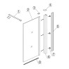 Comfort zijwand met muurprofiel 900 x 2000 x 10 mm nano helder glas/ch
