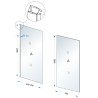 Comfort zijwand met muurprofiel 400 x 2000 x 10 mm nano helder glas/ch