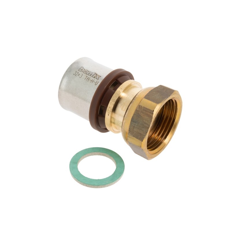 BONFIX Alu-pers 2-delige koppeling met losse moer 1" bi. x 32 mm