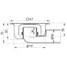 Blücher vloerput Compact rvs304 147 x 147 mm ou/zu