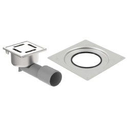 Blücher vloerput Compact rvs304 97 x 97 mm ou/zu membraamflens