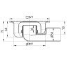 Blücher vloerput Compact rvs304 147 x 147 mm ou/zu schroef