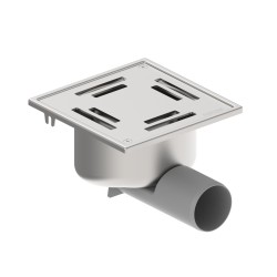 Blücher vloerput Compact rvs304 147 x 147 mm ou/zu ws 50mm schroef