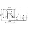 Blücher vloerput Compact rvs304 97 x 97 mm ou/zu ws 50mm