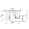Blücher vloerput Compact rvs304 147 x 147 mm ou/zu ws 50mm