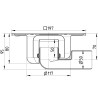 Blücher vloerput Compact rvs304 197 x 197 mm ou/zu ws 50mm