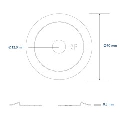 Eurofast ISPC drukverdeelplaat DVP-ISPC-70N - 70 x 0,5 mm