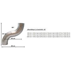 Mazzonetto zinken bocht 85 graden - Ø80 mm