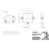 RHEINZINK prePATINA graphite-grey scharnierpijpbeugel M10 - 80 x 80mm
