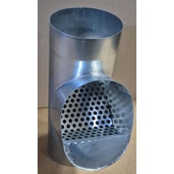 zinken loofafscheider - bladvanger Ø120 mm - rvs rooster