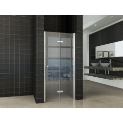 Maki nisdeur vouwbaar rechts 800 x 2000 x 8 mm nano helder glas/chroom