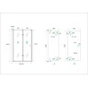 Maki nisdeur vouwbaar links 800 x 2000 x 8 mm nano helder glas/chroom