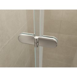 Maki nisdeur vouwbaar links 800 x 2000 x 8 mm nano helder glas/chroom