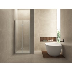 Maki nisdeur vouwbaar links 800 x 2000 x 8 mm nano helder glas/chroom